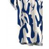 Men's Vacation Shirt Contrast Color Ink Wash Irregular Brush Stroke Print Button Up Shirt - Bleu profond 5XL