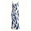 Vacation Dress Contrast Color Ink Wash Irregular Brush Stroke Print Spaghetti Strap Bodycon Dress - Bleu profond XXL | US 14