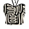 Casual Cropped Tank Top Abstract Geometric Print Cinched Halter Tank Top - Noir XXXXXL | US 20