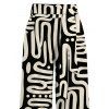 Casual Pants Abstract Geometric Print Tied Pocket Wide Leg Pants - Noir XL | US 12