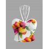 Vacation Cropped Tank Top Watercolor Floral Print Cinched Halter Tank Top - multicolor M | US 6