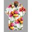 Men's Vacation Shirt Watercolor Floral Print Button Up Shirt - multicolor 5XL
