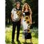 Vacation Gothic Couple Outfit Contrast Color Butterfly Floral Skulls Pattern Spaghetti Strap Bodycon Maxi Dress and Shirt Set - Bleu S | US 4