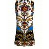Vacation Couple Outfit Vintage Baroque Floral Print Spaghetti Strap Maxi Bodycon Dress and Shirt Set - multicolor A S | US 4