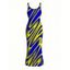 Vacation Dress Clorblock Abstract Fluid Swirl Print Spaghetti Strap Bodycon Maxi Dress - multicolor A XXL | US 14