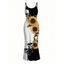Vacation Gothic Dress Skulls Butterfly Pattern Spaghetti Strap Bodycon Maxi Dress - Bleu XXL | US 14