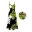 Hawaiian Vacation Dress Bicolor Hibiscus Floral Print Pocket Spaghetti Strap Dress - Rose Vif XXXXXL | US 20