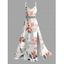Vacation Dress Watercolor Flower Leaf Print Lace Hollow Out Spaghetti Strap Slit Dress - Rose clair XXXXXL | US 20
