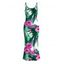 Hawaiian Vacation Dress Hibiscus Floral Tropical Leaf Print Spaghetti Strap Maxi Bodycon Dress - Vert XXL | US 14