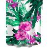 Men's Hawaiian Vacation Shirt Hibiscus Floral Tropical Leaf Print Button Up Shirt - Vert L