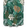 Men's Hawaiian Vacation Shirt Tropical Monstera Leaf Print Button Up Shirt - PLANT GREEN 5XL