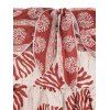 Bohemian Vacation Jumpsuit Ethnic Style Printed Tied Off the Shoulder Wide Leg Jumpsuit - Rouge Cerise M | US 6