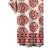 Men's Bohemian Vacation Shirt Ethnic Style Printed Button Up Shirt - Rouge Cerise 5XL
