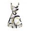Casual Dress Bicolor Concentric Circle Print Ruched Bust Sweetheart Neck Mini Dress - Blanc XXXXXL | US 20