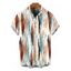 Men's Casual Shirt Vertical Brush Stroke Abstract Print Button Up Shirt - multicolor 5XL