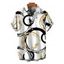Men's Casual Shirt Bicolor Concentric Circle Print Button Up Shirt - Blanc 5XL