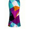 Vacation Dress Colorful Geometric Print Spaghetti Strap Bodycon Maxi Dress - multicolor A XXL | US 14