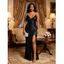 Party Dress Sequined Solid Color Slit Spaghetti Strap Prom Dress - Rose S | US 4