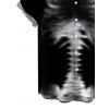 Men's Gothic Shirt Skeleton Print Button Up Shirt - Noir 5XL