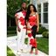 Vacation Couple Outfit Contrast Color Hibiscus Floral Print Spaghetti Strap Maxi Bodycon Dress and Shirt Set - Noir S | US 4