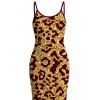 Vacation Dress Sequined Leopard Print Spaghetti Strap Maxi Bodycon Dress - Rouge Vineux XXL | US 14
