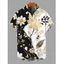 Men's Vacation Shirt Contrast Color Floral Leaf Print Button Up Shirt - Noir 5XL