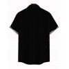 Men's Gothic Shirt Skeleton Bond Print Button Up Shirt - Noir 5XL