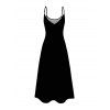 Gothic Dress Skeleton Bond Print Pocket Spaghetti Strap Dress - Noir XXXXXL | US 20