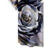 Men's Vacation Shirt Metallic Marble Fluid Rose Floral Print Button Up Shirt - Violet clair 5XL