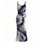 Vacation Dress Metallic Marble Fluid Rose Floral Print Spaghetti Strap Maxi Bodycon Dress - Violet clair XXL | US 14