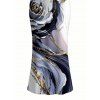 Vacation Dress Metallic Marble Fluid Rose Floral Print Spaghetti Strap Maxi Bodycon Dress - Violet clair XXL | US 14