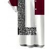 Men's Vacation Shirt Colorblock Leopard Geometric Patchwork Print Button Up Shirt - Rouge Vineux M