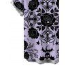 Gothic Couple Outfit Rose Cross Skulls Bats Print Pocket Spaghetti Strap Dress and Shirt Set - Violet clair S | US 4