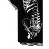 Gothic Couple Outfit Skeleton Bond Print Pocket Spaghetti Strap Dress and Shirt Set - Noir S | US 4