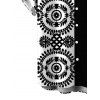 Men's Bohemian Shirt Contrast Color Mandala Ethnic Print Button Up Shirt - Noir 5XL