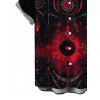Men's Gothic Shirt Moon Star Astrology Magic Circle Print Button Up Shirt - Noir 5XL
