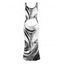 Vacation Dress Fluid Swirl Abstract Print Spaghetti Strap Maxi Bodycon Dress - Noir XXL | US 14