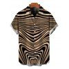 Men's Bohemian Shirt Colorblock Heart Shaped Swirl Geometric Print Button Up Shirt - multicolor 5XL