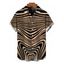 Men's Bohemian Shirt Colorblock Heart Shaped Swirl Geometric Print Button Up Shirt - multicolor 5XL