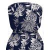 Hawaiian Vacation Romper Tropical Pineapple Print Pocket Off the Shoulder Romper - Cadetblue XXL | US 14