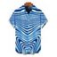 Men's Bohemian Shirt Colorblock Heart Shaped Swirl Geometric Print Button Up Shirt - multicolor 5XL