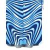 Men's Bohemian Shirt Colorblock Heart Shaped Swirl Geometric Print Button Up Shirt - Bleu L