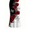 Vacation Dress Contrast Color Butterfly Rose Print Spaghetti Strap Maxi Bodycon Dress - Rouge Vineux S | US 4