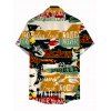 Streetwear Couple Outfit Vintage Graffiti Letter Lips Print Spaghetti Strap Maxi Bodycon Dress and Shirt Set - multicolor A S | US 4