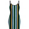 Hawaiian Vacation Dress Colorblock Zig Zag Print Bodycon Mermaid Maxi Dress - multicolor XXXL | US 16