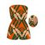 Hawaiian Vacation Romper Tropical Calla Lily Leaf Print Pocket Off the Shoulder Romper - Orange XXL | US 14