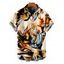 Men's Vacation Shirt Metallic Gold Fluid Marble Print Button Up Shirt - multicolor 5XL