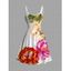 Vacation Dress Peony Floral Leaf Print Ruched Bust Mini Dress - Blanc XXXXXL | US 20