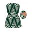 Beach Vacation Romper Serrated Palm Leaf Geometric Print Pocket Off the Shoulder Romper - Vert profond XXL | US 14
