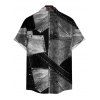 Casual Couple Outfit Faux Denim Patchwork Print Spaghetti Strap Maxi Bodycon Dress and Shirt Set - Noir S | US 4